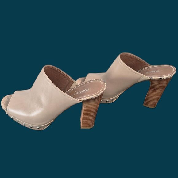 Donald Pilner Leather Mules - Size 8M - Picture 3 of 8